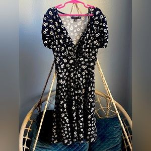 Black dress with white flowers size XS from City Triangles